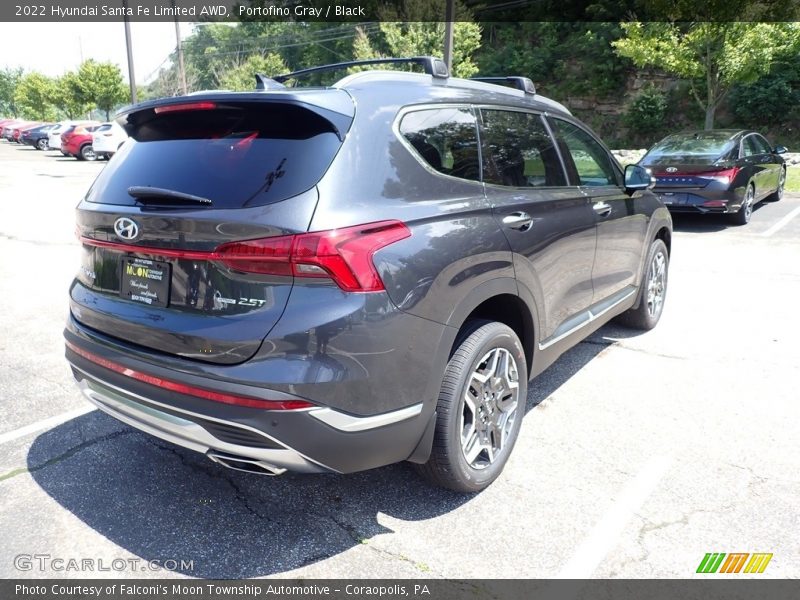 Portofino Gray / Black 2022 Hyundai Santa Fe Limited AWD