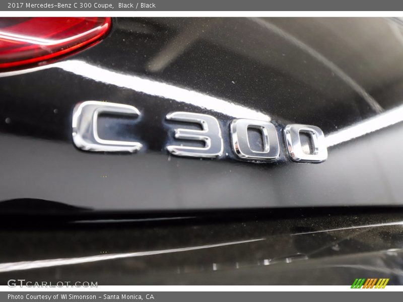 Black / Black 2017 Mercedes-Benz C 300 Coupe
