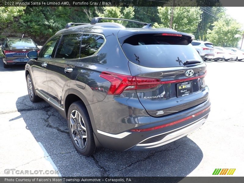 Portofino Gray / Black 2022 Hyundai Santa Fe Limited AWD