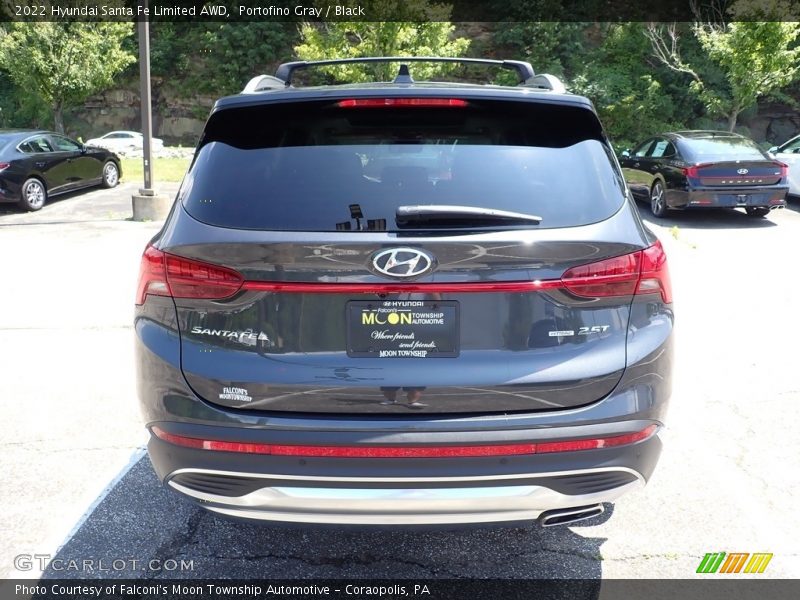 Portofino Gray / Black 2022 Hyundai Santa Fe Limited AWD