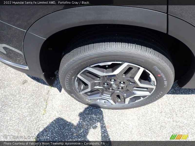 Portofino Gray / Black 2022 Hyundai Santa Fe Limited AWD
