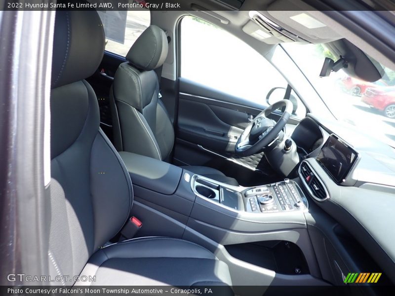 Portofino Gray / Black 2022 Hyundai Santa Fe Limited AWD