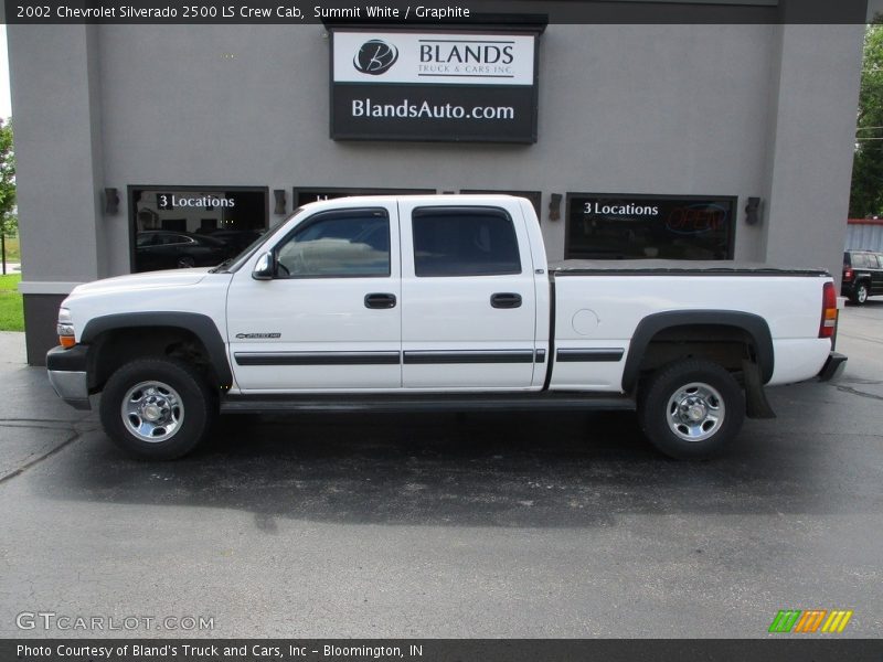 Summit White / Graphite 2002 Chevrolet Silverado 2500 LS Crew Cab
