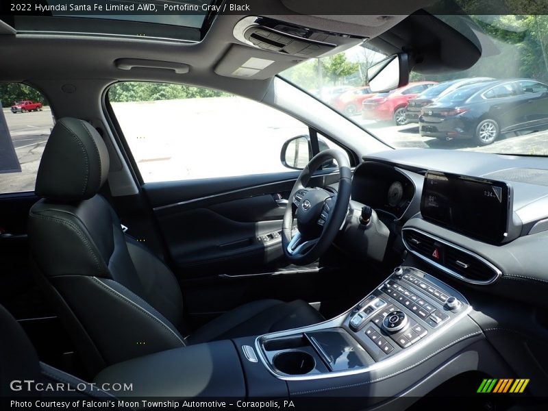 Portofino Gray / Black 2022 Hyundai Santa Fe Limited AWD