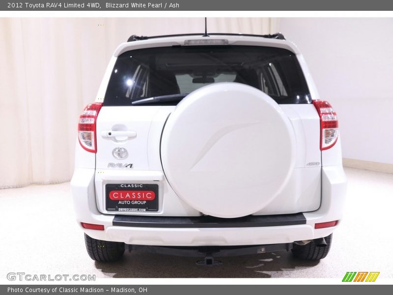 Blizzard White Pearl / Ash 2012 Toyota RAV4 Limited 4WD