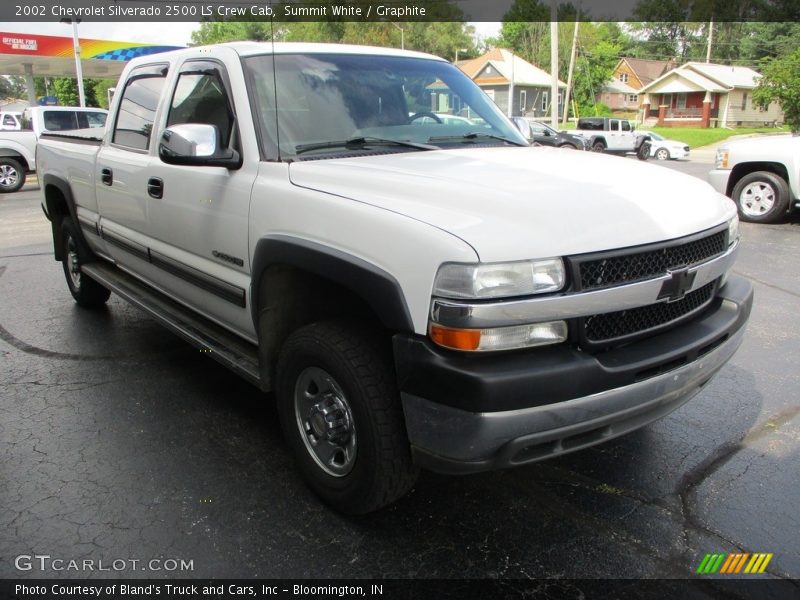 Summit White / Graphite 2002 Chevrolet Silverado 2500 LS Crew Cab