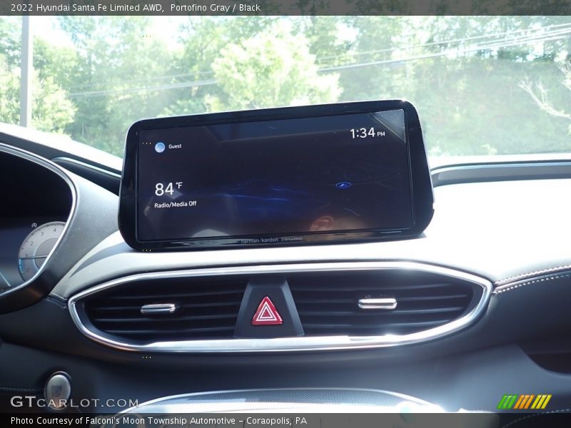 Portofino Gray / Black 2022 Hyundai Santa Fe Limited AWD