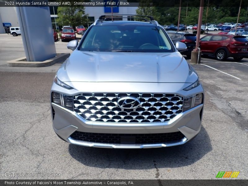 Shimmering Silver Pearl / Black 2022 Hyundai Santa Fe Limited AWD