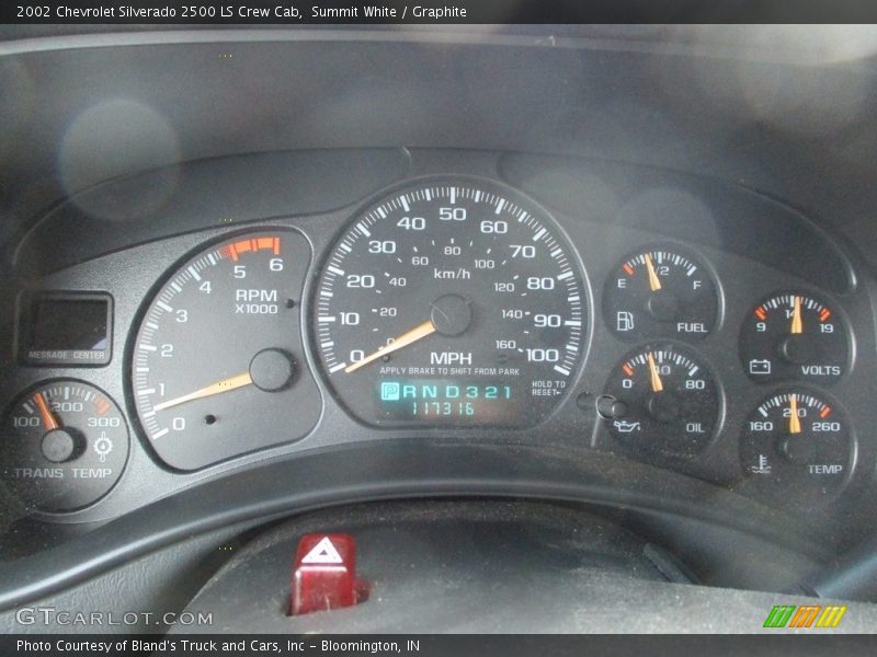  2002 Silverado 2500 LS Crew Cab LS Crew Cab Gauges