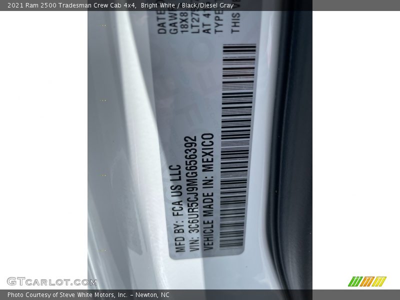 Bright White / Black/Diesel Gray 2021 Ram 2500 Tradesman Crew Cab 4x4