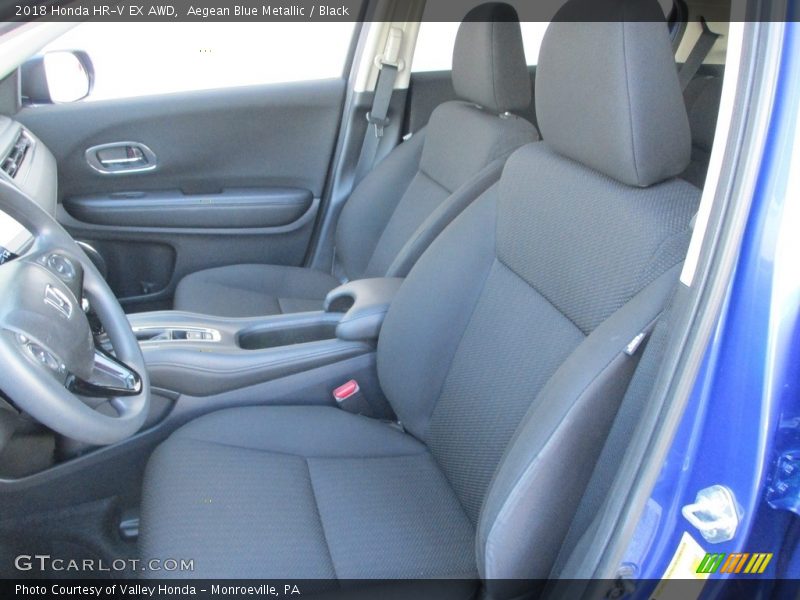 Aegean Blue Metallic / Black 2018 Honda HR-V EX AWD