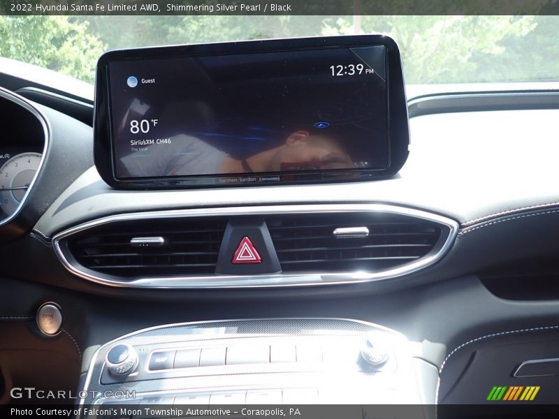 Shimmering Silver Pearl / Black 2022 Hyundai Santa Fe Limited AWD