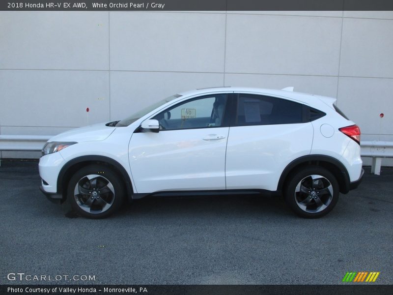 White Orchid Pearl / Gray 2018 Honda HR-V EX AWD
