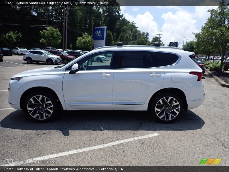 Quartz White / Beige 2022 Hyundai Santa Fe Calligraphy AWD
