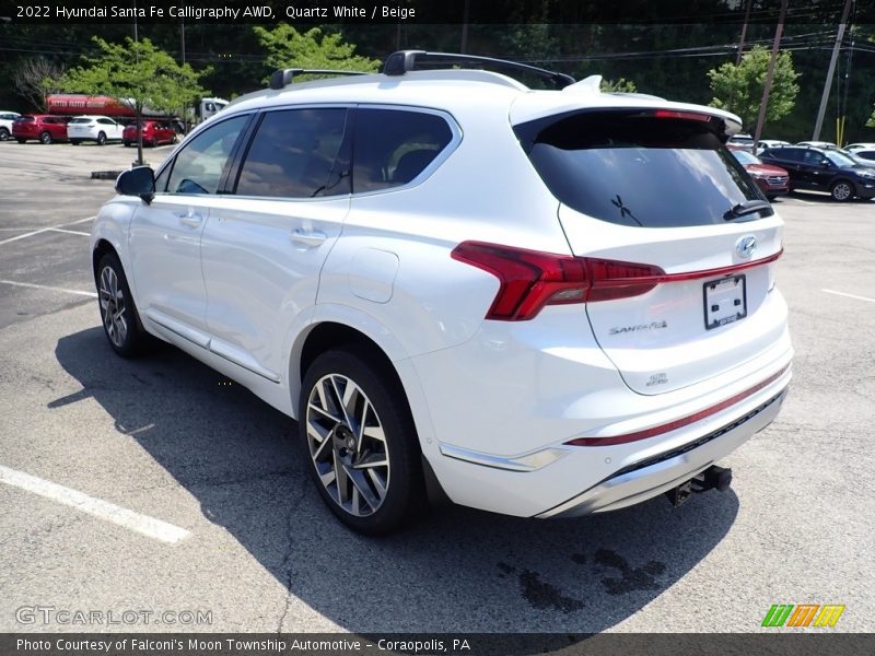 Quartz White / Beige 2022 Hyundai Santa Fe Calligraphy AWD