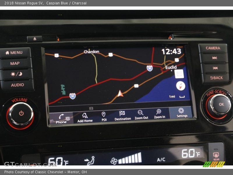 Caspian Blue / Charcoal 2018 Nissan Rogue SV