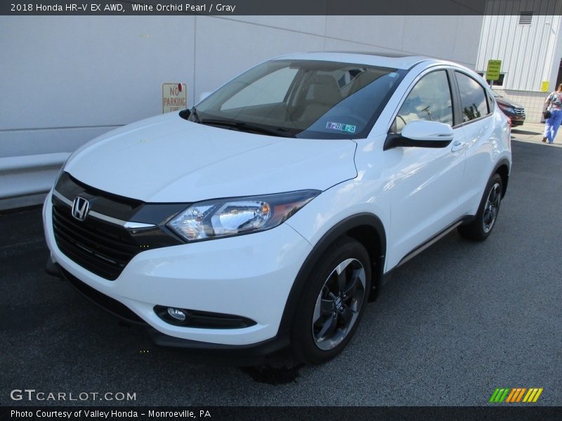 White Orchid Pearl / Gray 2018 Honda HR-V EX AWD