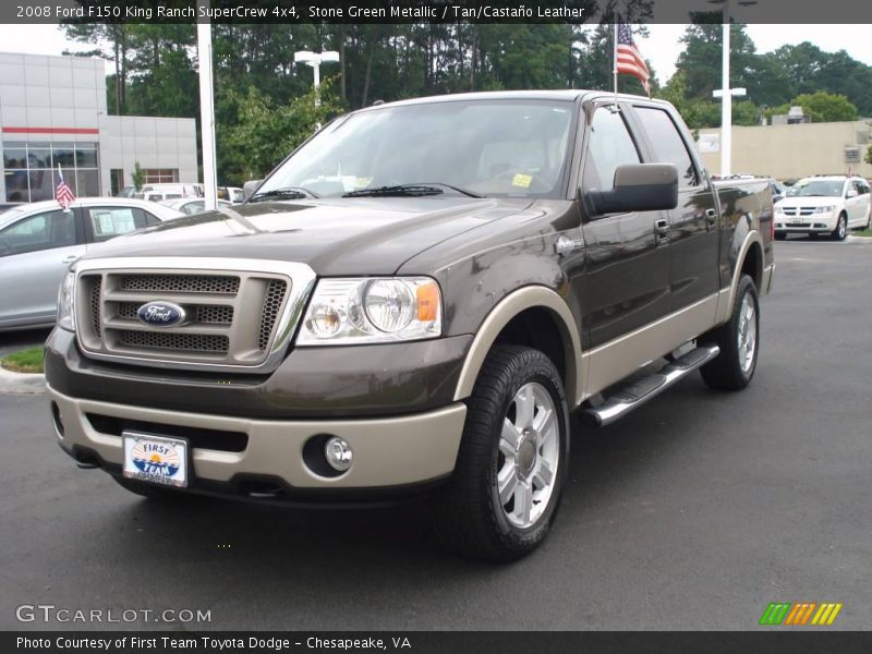 Stone Green Metallic / Tan/Castaño Leather 2008 Ford F150 King Ranch SuperCrew 4x4