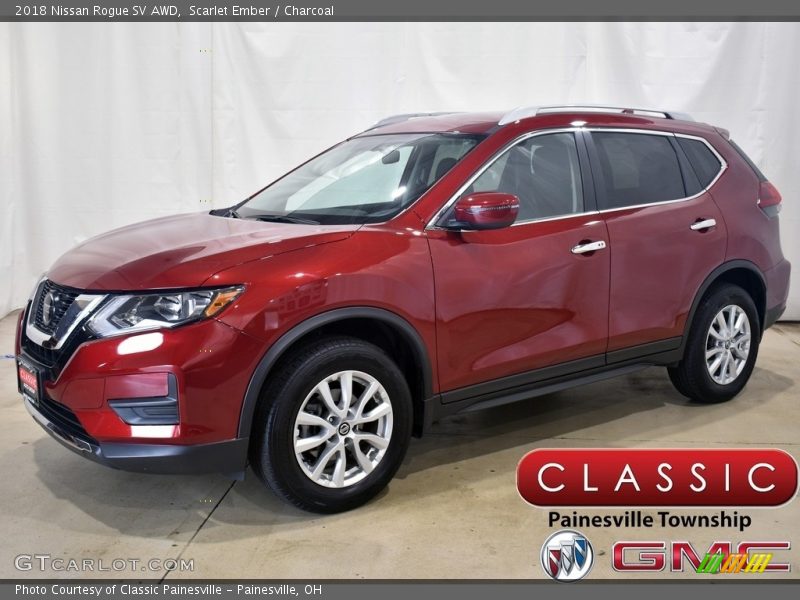 Scarlet Ember / Charcoal 2018 Nissan Rogue SV AWD