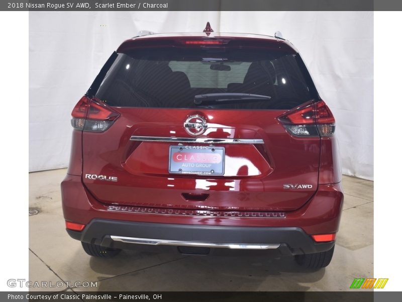 Scarlet Ember / Charcoal 2018 Nissan Rogue SV AWD