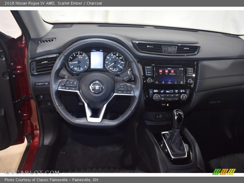 Scarlet Ember / Charcoal 2018 Nissan Rogue SV AWD