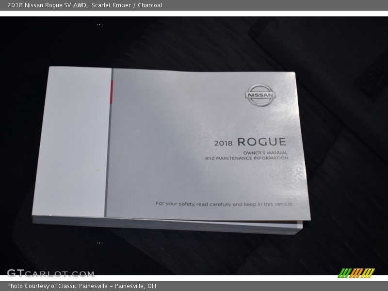 Scarlet Ember / Charcoal 2018 Nissan Rogue SV AWD