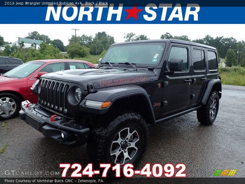 Black / Black 2019 Jeep Wrangler Unlimited Rubicon 4x4