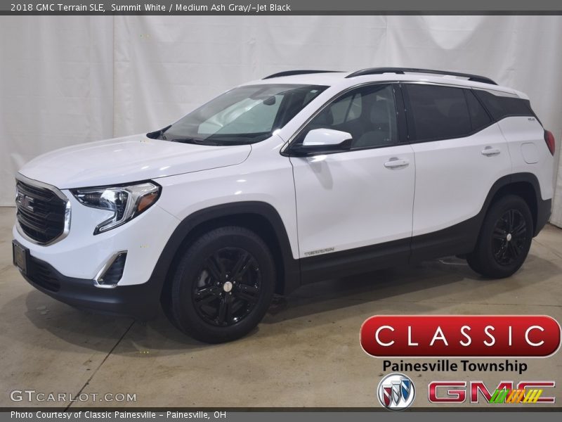 Summit White / Medium Ash Gray/­Jet Black 2018 GMC Terrain SLE