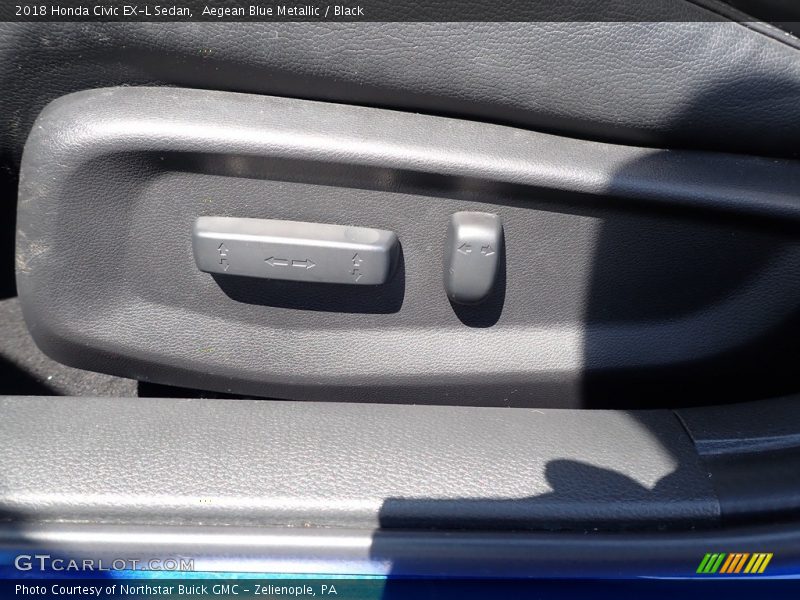 Aegean Blue Metallic / Black 2018 Honda Civic EX-L Sedan
