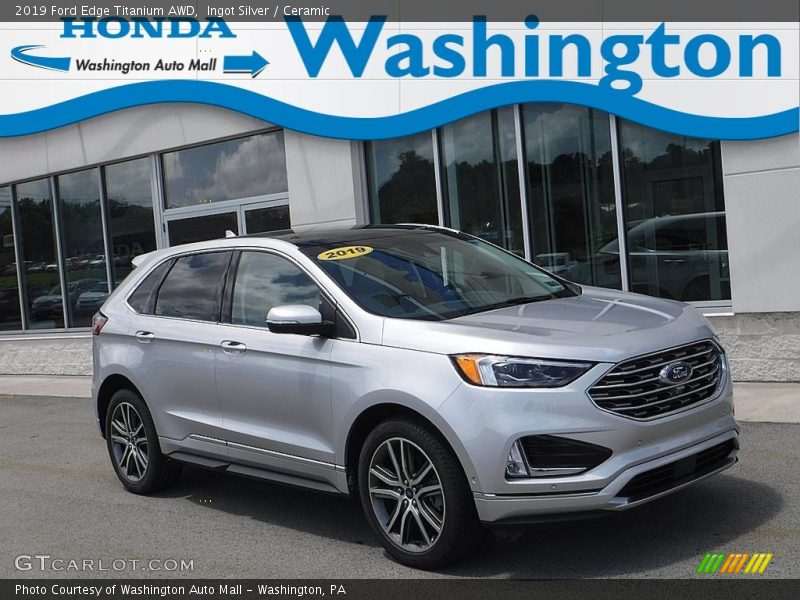 Ingot Silver / Ceramic 2019 Ford Edge Titanium AWD