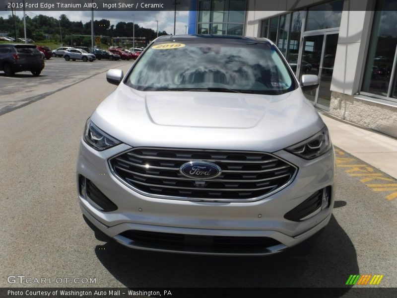Ingot Silver / Ceramic 2019 Ford Edge Titanium AWD