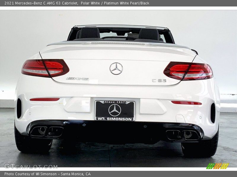 Polar White / Platimun White Pearl/Black 2021 Mercedes-Benz C AMG 63 Cabriolet