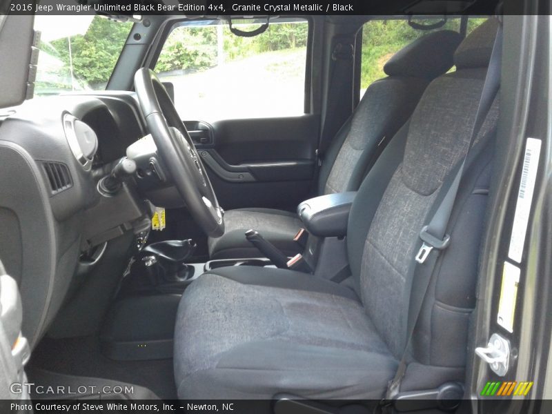 Front Seat of 2016 Wrangler Unlimited Black Bear Edition 4x4