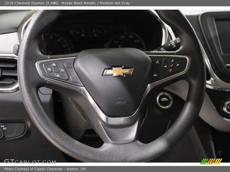 Mosaic Black Metallic / Medium Ash Gray 2018 Chevrolet Equinox LS AWD