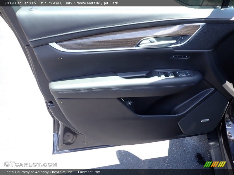 Dark Granite Metallic / Jet Black 2019 Cadillac XT5 Platinum AWD
