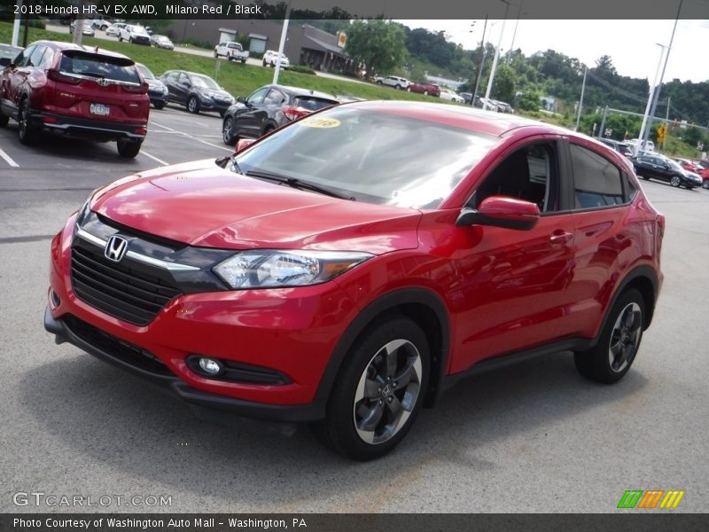 Milano Red / Black 2018 Honda HR-V EX AWD