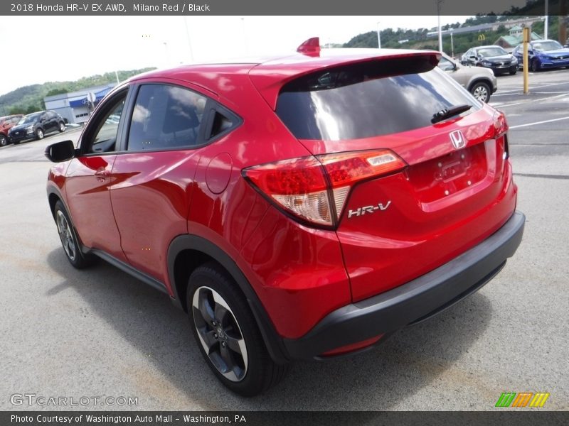 Milano Red / Black 2018 Honda HR-V EX AWD