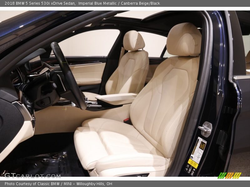 Imperial Blue Metallic / Canberra Beige/Black 2018 BMW 5 Series 530i xDrive Sedan