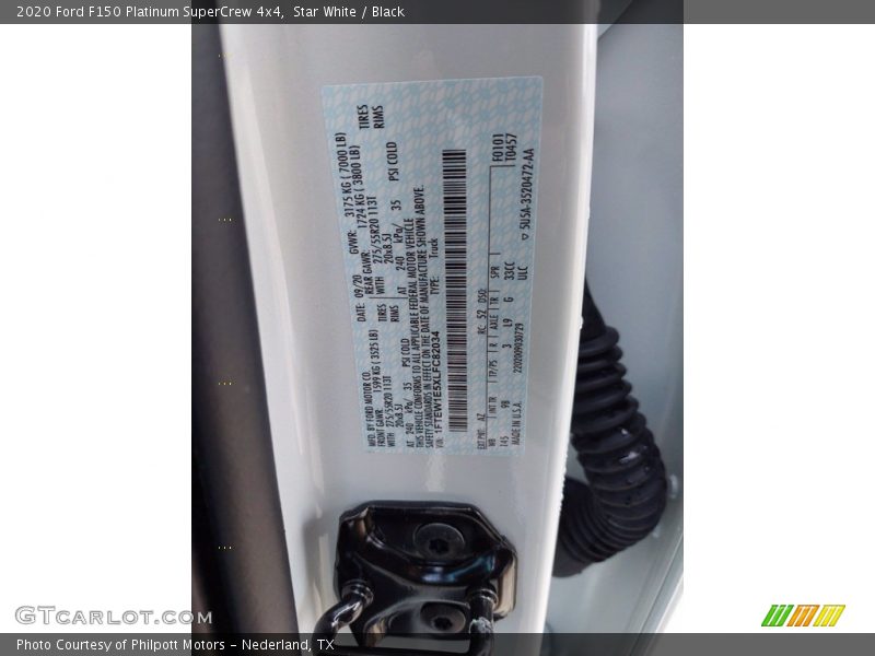 Star White / Black 2020 Ford F150 Platinum SuperCrew 4x4