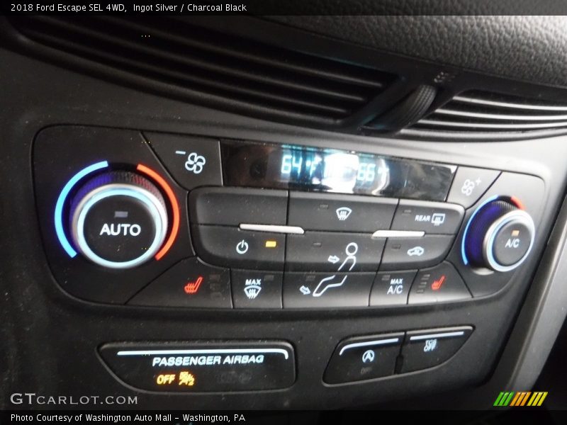Ingot Silver / Charcoal Black 2018 Ford Escape SEL 4WD