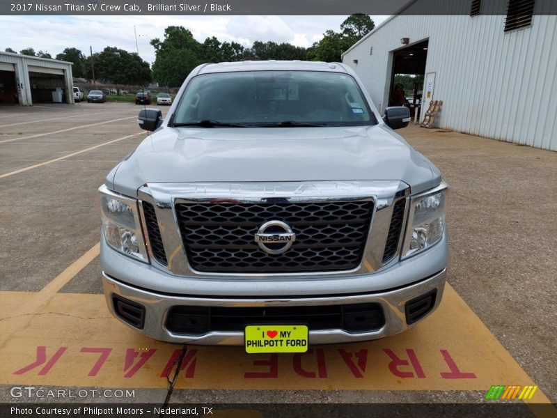 Brilliant Silver / Black 2017 Nissan Titan SV Crew Cab