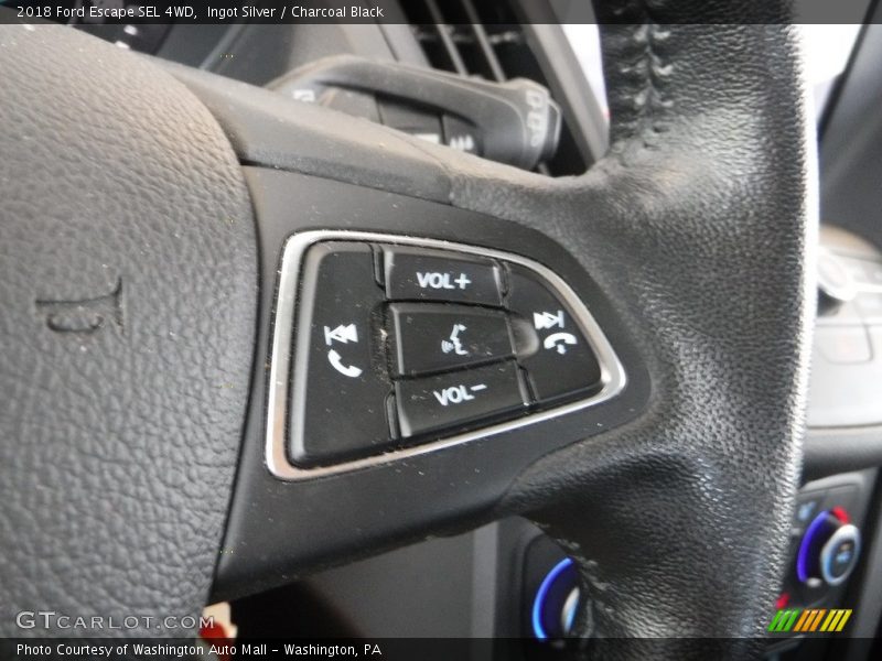 Ingot Silver / Charcoal Black 2018 Ford Escape SEL 4WD