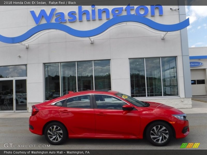 Rallye Red / Black 2018 Honda Civic EX Sedan