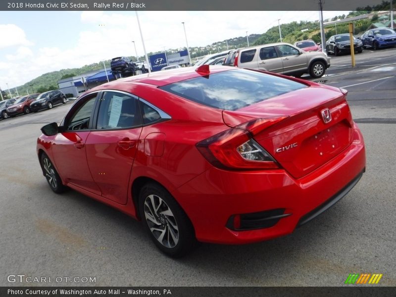 Rallye Red / Black 2018 Honda Civic EX Sedan