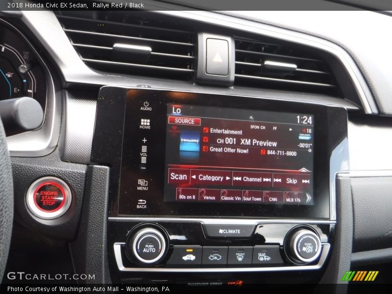 Rallye Red / Black 2018 Honda Civic EX Sedan