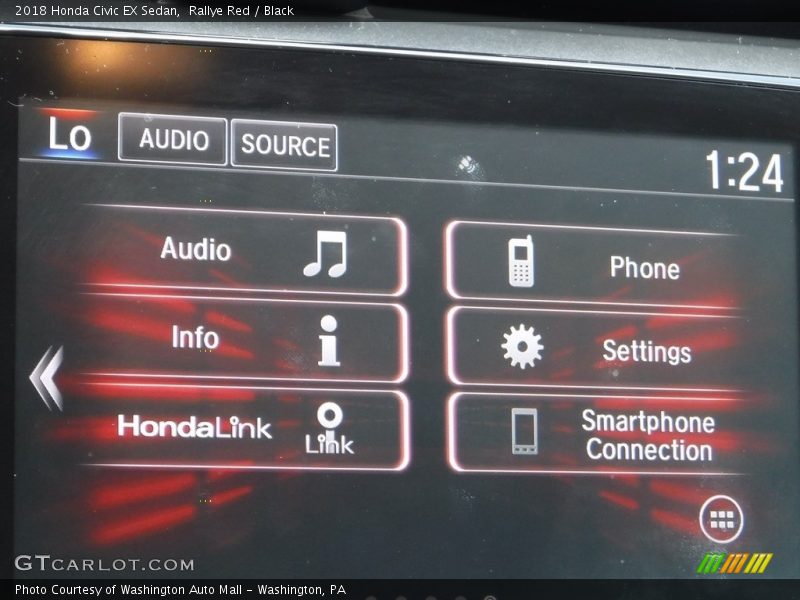 Rallye Red / Black 2018 Honda Civic EX Sedan