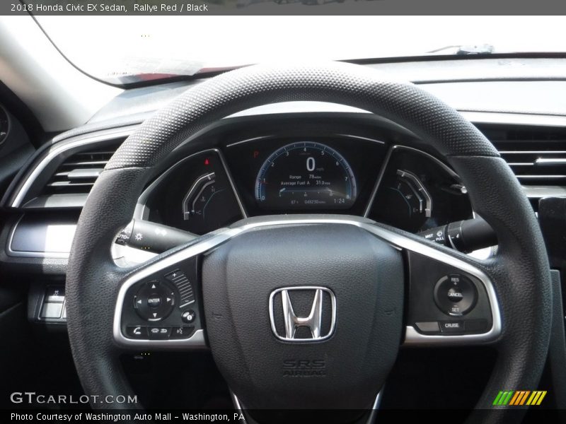 Rallye Red / Black 2018 Honda Civic EX Sedan