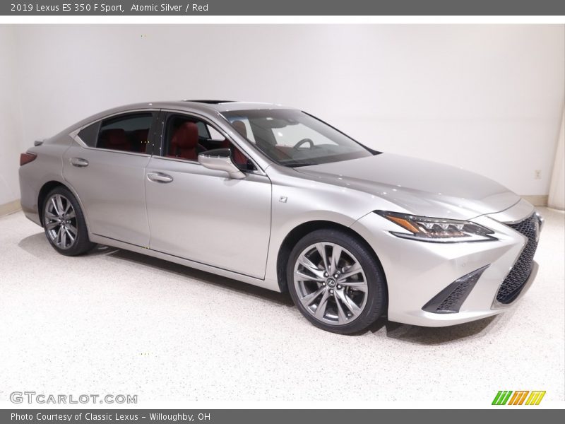 Atomic Silver / Red 2019 Lexus ES 350 F Sport