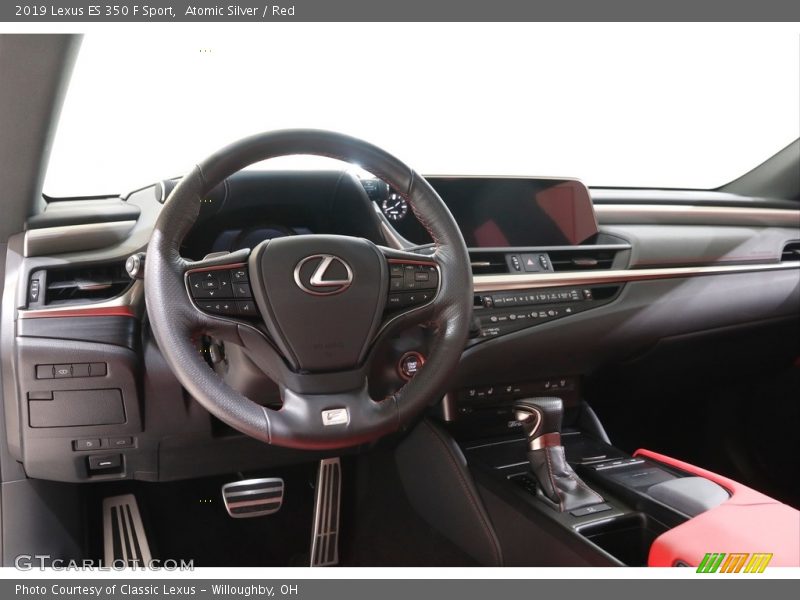 Atomic Silver / Red 2019 Lexus ES 350 F Sport