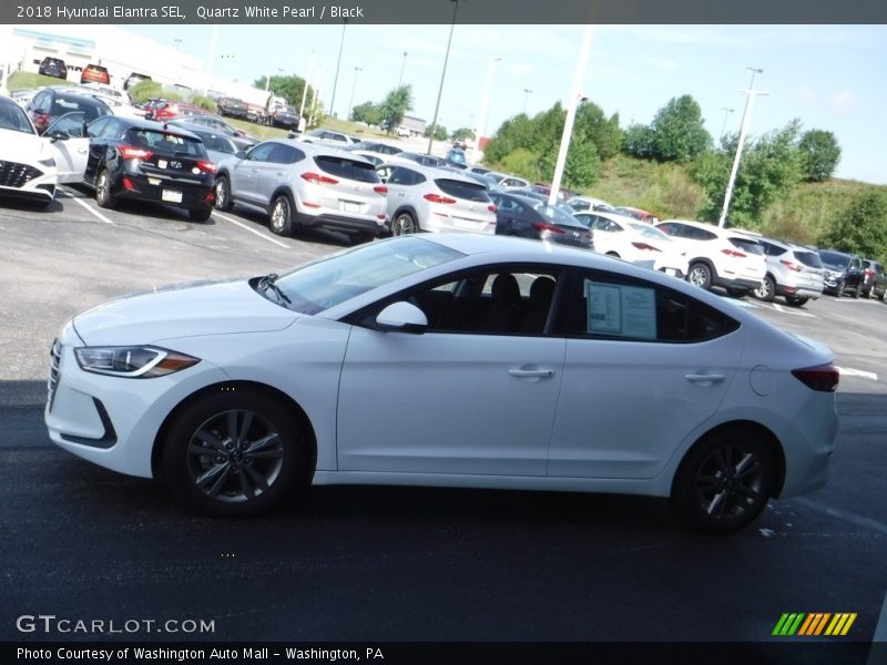 Quartz White Pearl / Black 2018 Hyundai Elantra SEL